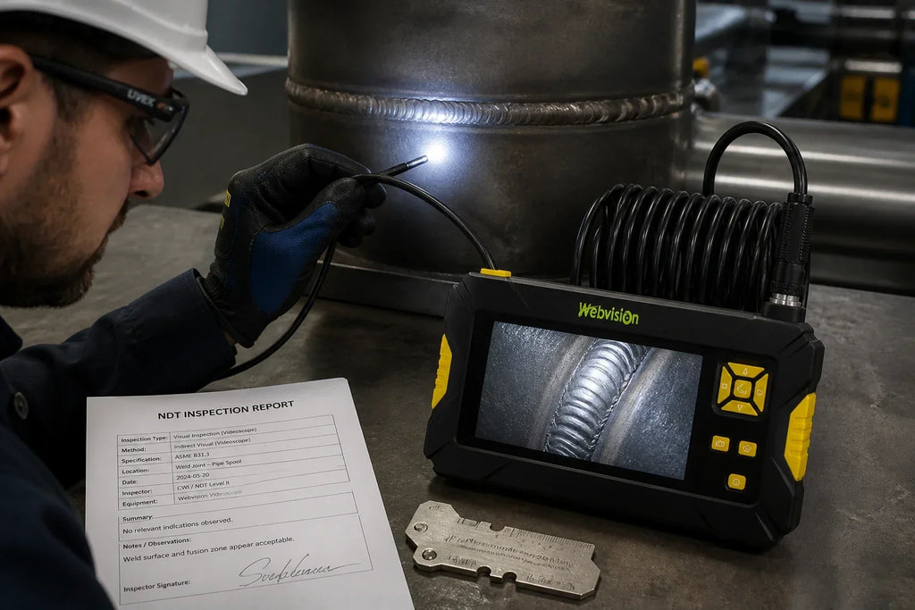 visuele inspectie door ndt expert