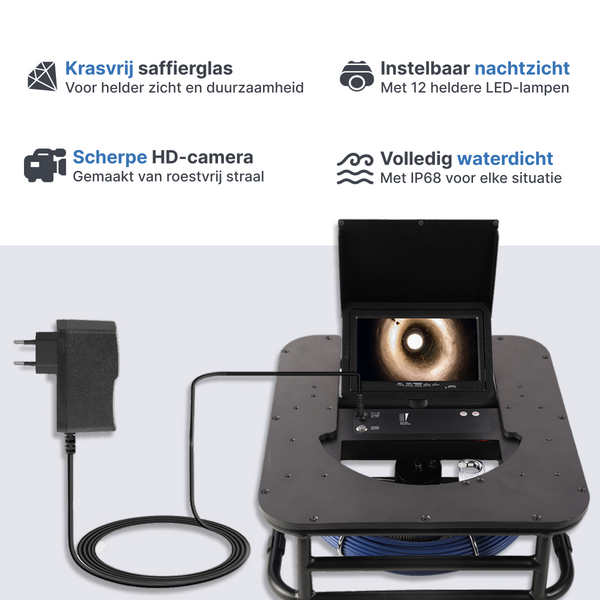 Webvision Rioolcamera met 512Hz Zender – Inspectiecamera voor Leidingen (20-50m)