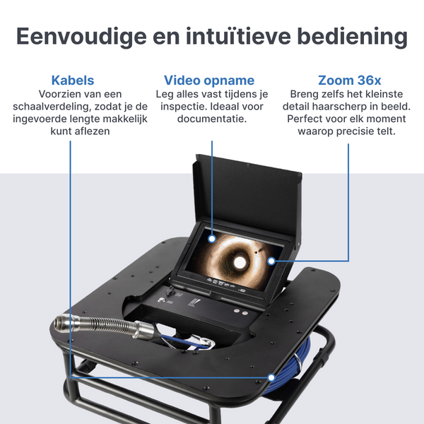 Webvision Rioolcamera met 512Hz Zender – Inspectiecamera voor Leidingen (20-50m)
