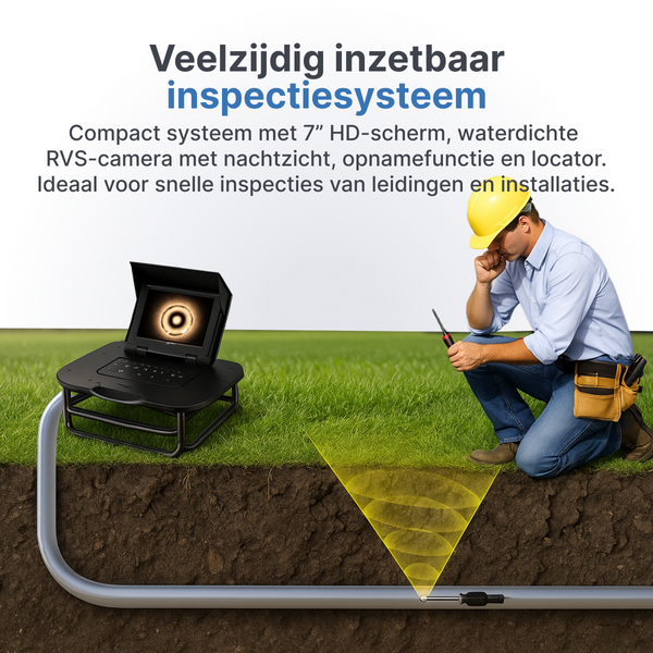 Webvision Rioolcamera met 512Hz Zender – Inspectiecamera voor Leidingen (20-50m)