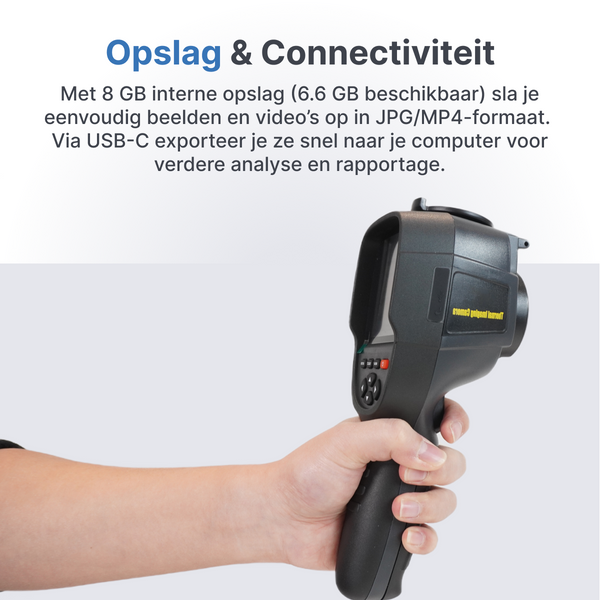 Webvision WVE320 Warmtebeeldcamera – Professionele Thermische Imager voor Lekdetectie, Inspecties & Onderhoud
