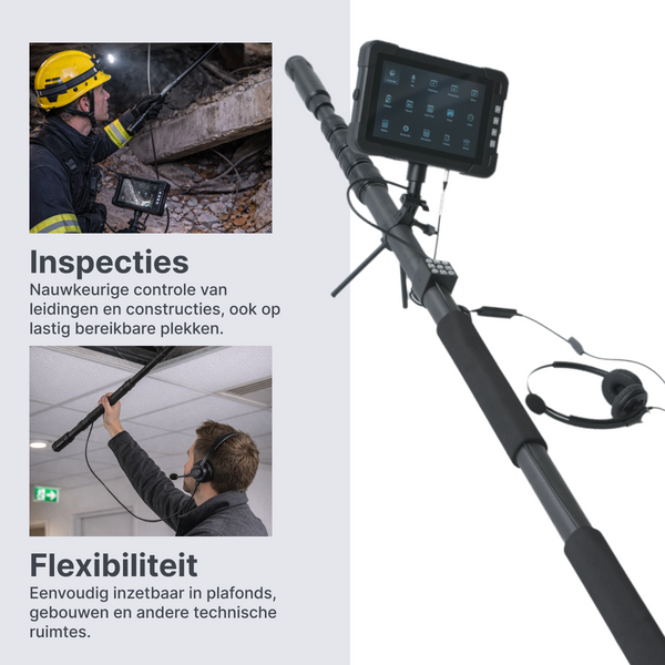 Webvision Professionele Telescopische Inspectiecamera met 360° PT - 4K Monitor
