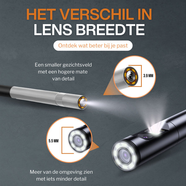 endoscoop camera verschil lens diameter