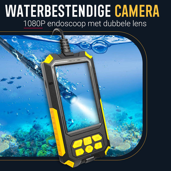 Endoscoop Camera Dual Lens Inspectiecamera 5M Kabel - FullHD - 8mm - 4.5"scherm - IP68 - Incl. Micro SD kaart 32GB - Endoscoopwereld.nl