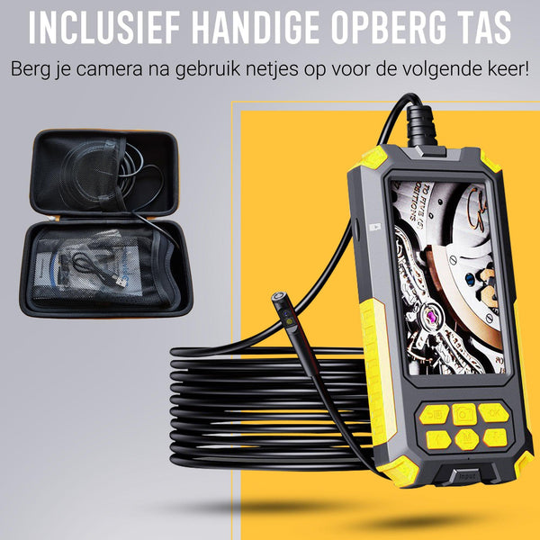 Endoscoop Camera Dual Lens Inspectiecamera 5M Kabel - FullHD - 8mm - 4.5"scherm - IP68 - Incl. Micro SD kaart 32GB - Endoscoopwereld.nl