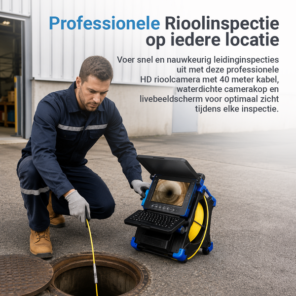 Webvision Inspectiecamera 14 mm met 10.1 inch Scherm – Voor Smalle Leidingen 20-60 mm