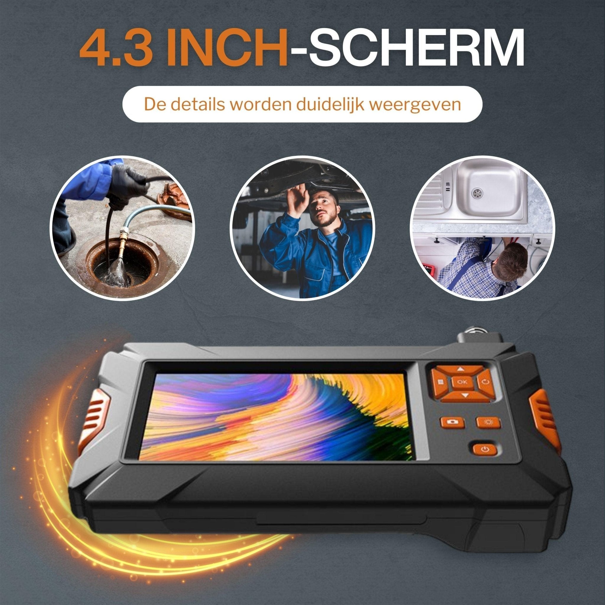 Lightswim Industrial Endoscope, 1920P HD, Digital Boroscope, Waterproof Lightswim Industrial Endoscope, 1920P HD, Digital Boroscope, Waterproof