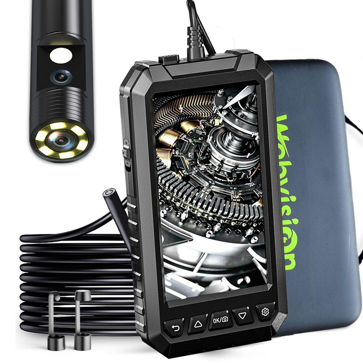 Dual & Triple Lens Industriële Endoscoop 1080P 5 ''LCD Borescope Inspectie Camera Met 8mm IP67 Waterdicht (Size : 2m, Color : Dual lens Dual & Triple Lens Industriële Endoscoop 1080P 5 ''LCD Borescope Inspectie Camera Met 8mm IP67 Waterdicht (Size : 2m, Color : Dual lens